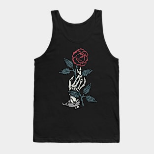 Rose and skull Tank Top